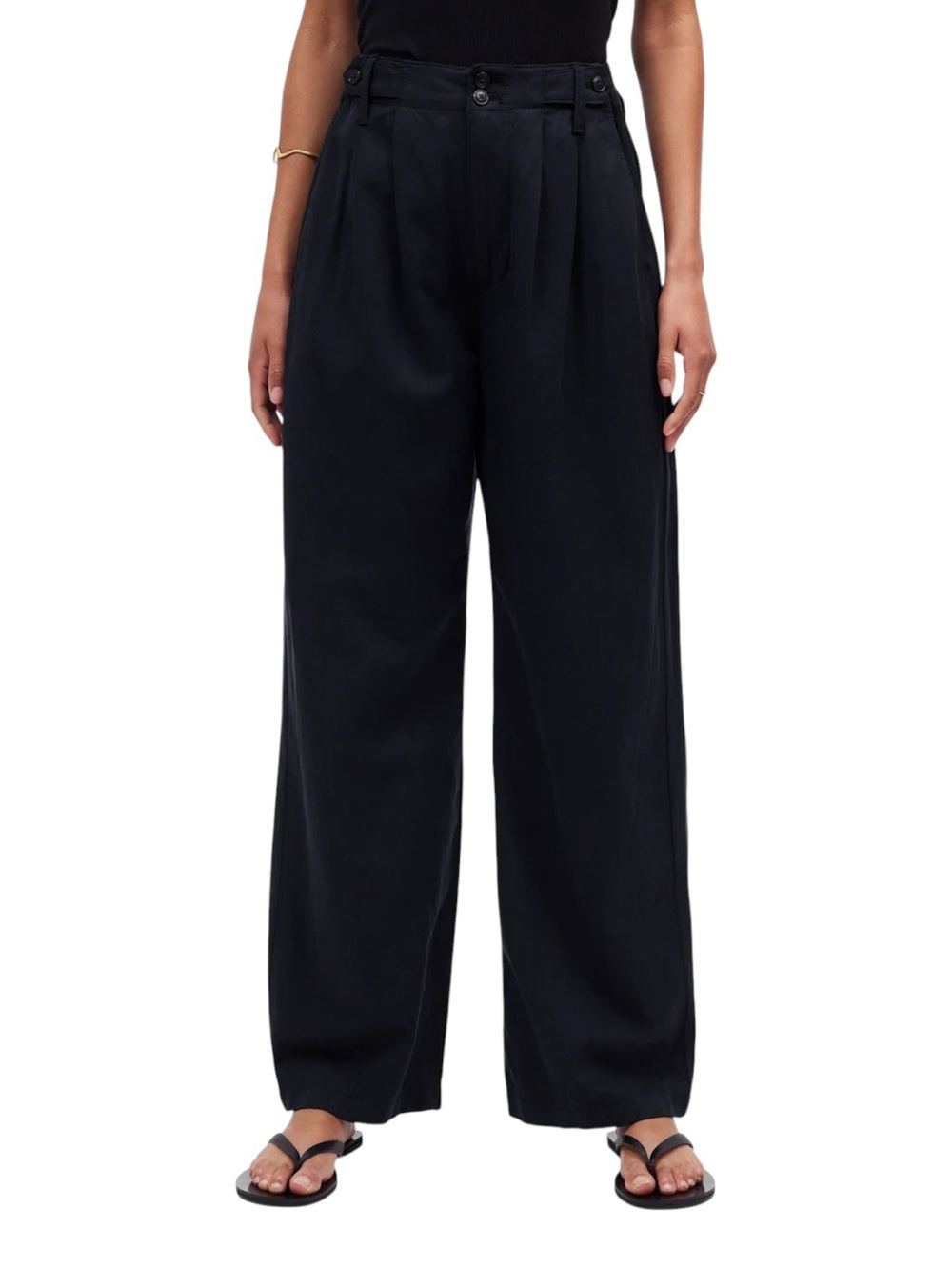 Madewell The Tall Harlow Wide-Leg Pant True Black Women’s 14 Tall TENCEL